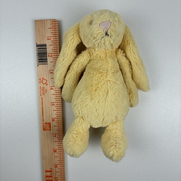 Jellycat Bashful Lemon Bunny Rare Yellow Tail 8” Small Plush RETIRED - Picture 3 of 10